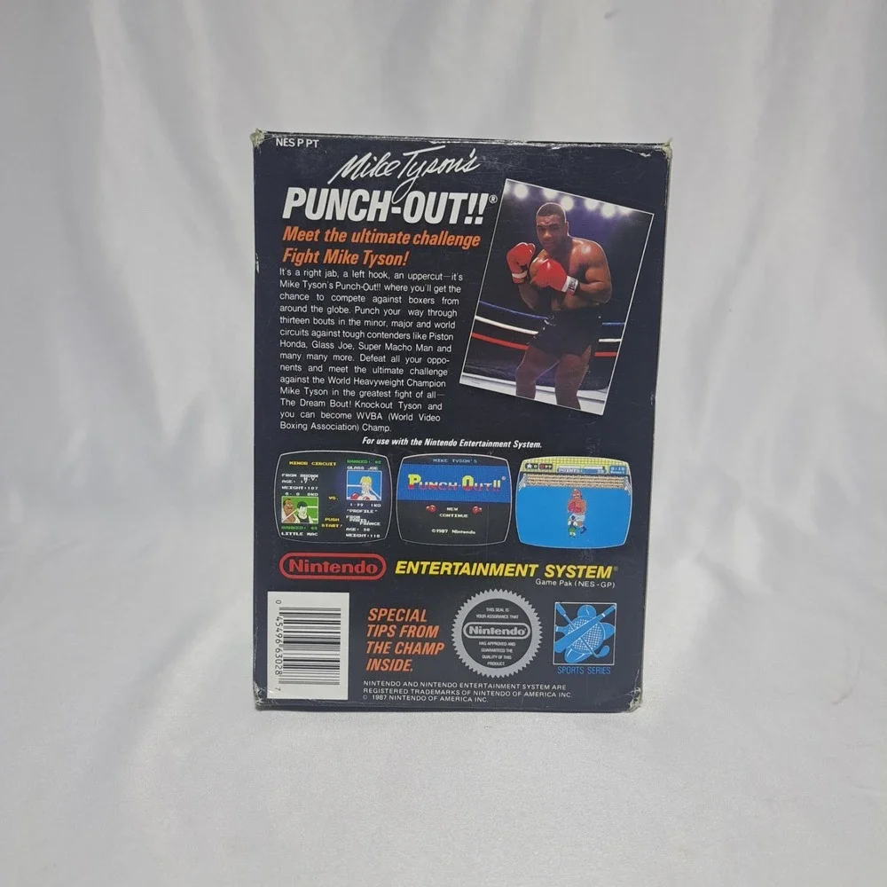 Mike Tyson's‎ Punch Out For NES 1987 Cartridge Box Manual Sleeve Letter